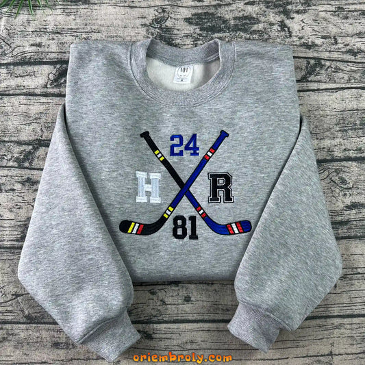 Hockey Fan Embroidered Sweatshirt