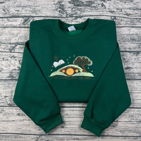 Embroidered The Lord Of The Rings Sweatshirt, The Shire Sweatshirt, Hobbit Lovers Gift, Tolkien Aragorn, Fantasy Book Lover, Bookworm Shirt