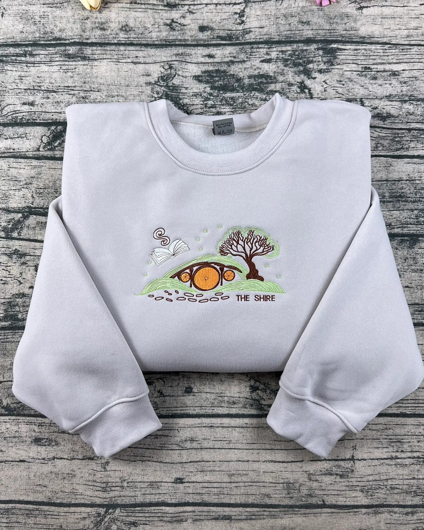 Embroidered The Lord Of The Rings Sweatshirt, The Shire Sweatshirt, Hobbit Lovers Gift, Tolkien Aragorn, Fantasy Book Lover, Bookworm Shirt