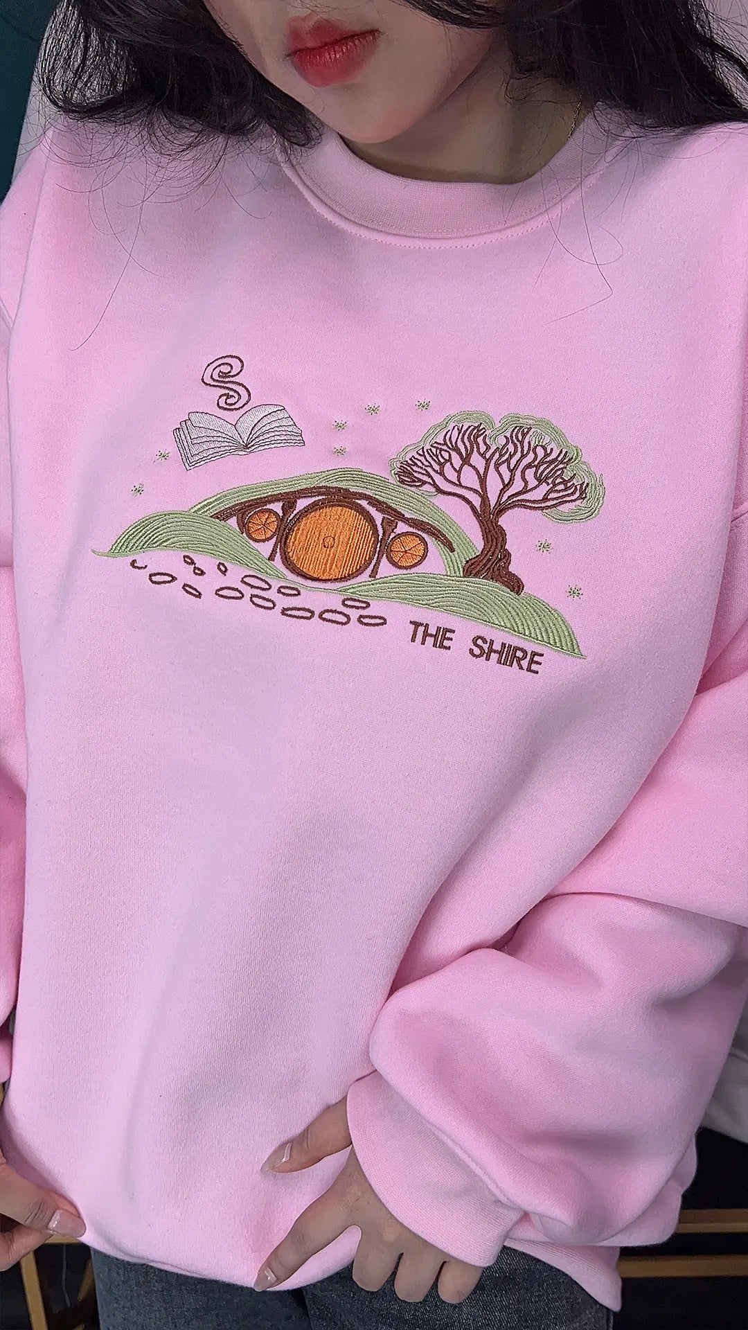 Embroidered The Lord Of The Rings Sweatshirt, The Shire Sweatshirt, Hobbit Lovers Gift, Tolkien Aragorn, Fantasy Book Lover, Bookworm Shirt