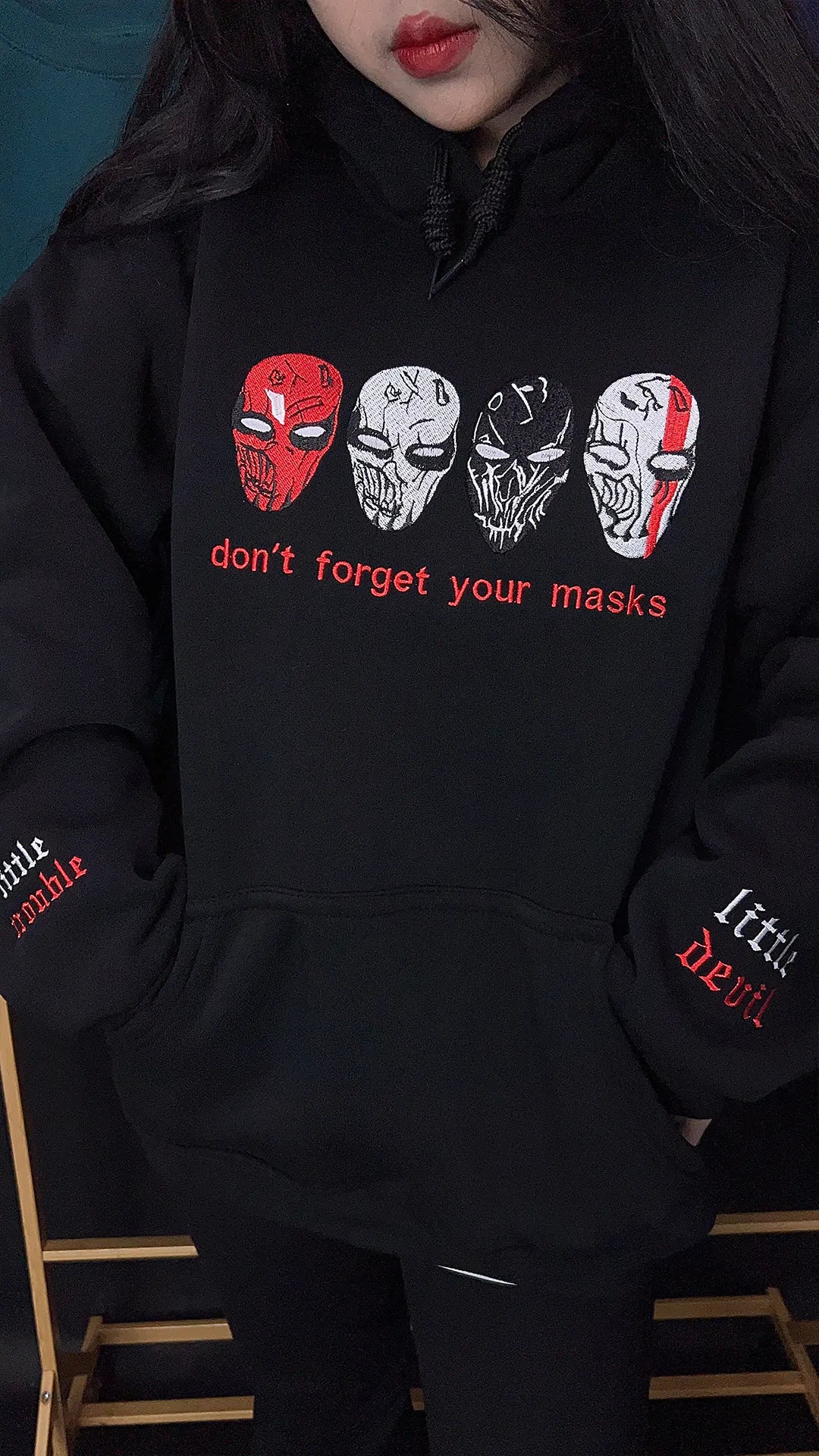 Devil's Night Four Horseman Embroidered Sweatshirt | Will Grayson Sweatshirt | Devil's Night by Penelope Douglas
