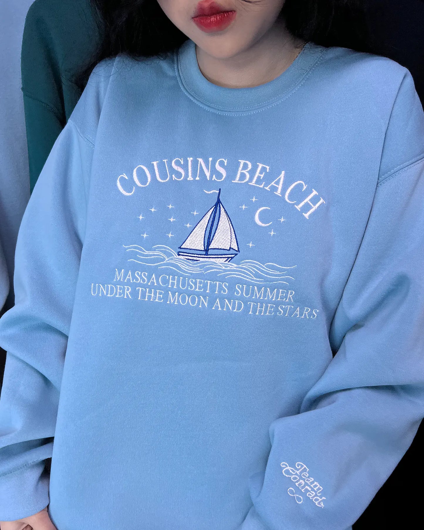 Cousins Beach Embroidered Sweatshirt – The Summer I Turned Pretty Shirt, Team Conrad Fisher Crewneck, TSITP Summer Hoodie