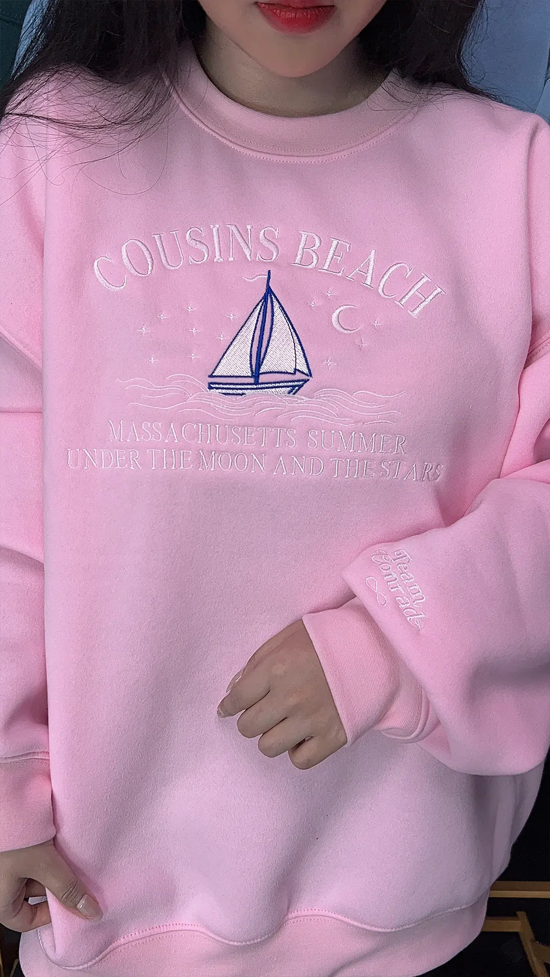 Cousins Beach Embroidered Sweatshirt – The Summer I Turned Pretty Shirt, Team Conrad Fisher Crewneck, TSITP Summer Hoodie