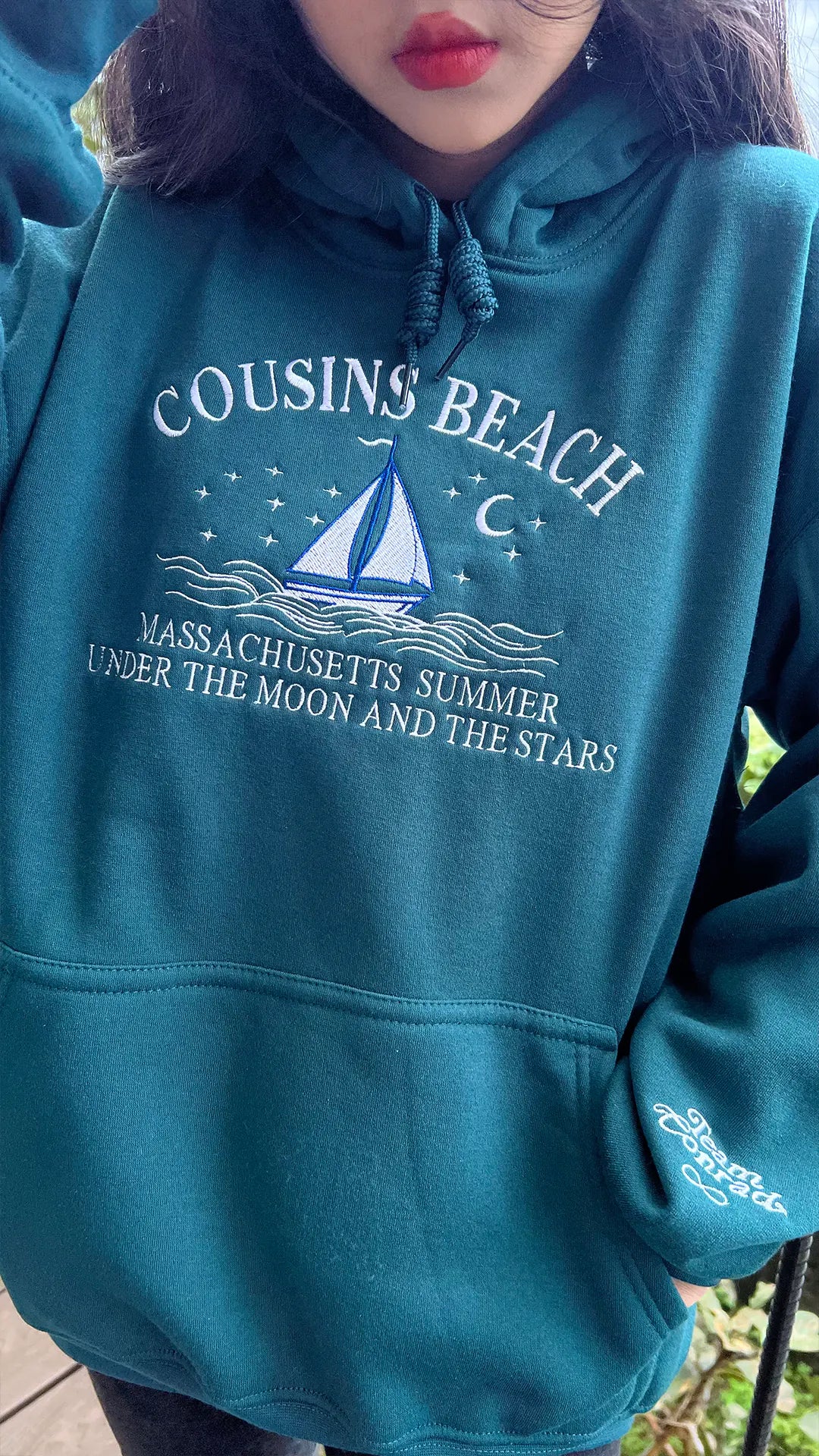 Cousins Beach Embroidered Sweatshirt – The Summer I Turned Pretty Shirt, Team Conrad Fisher Crewneck, TSITP Summer Hoodie