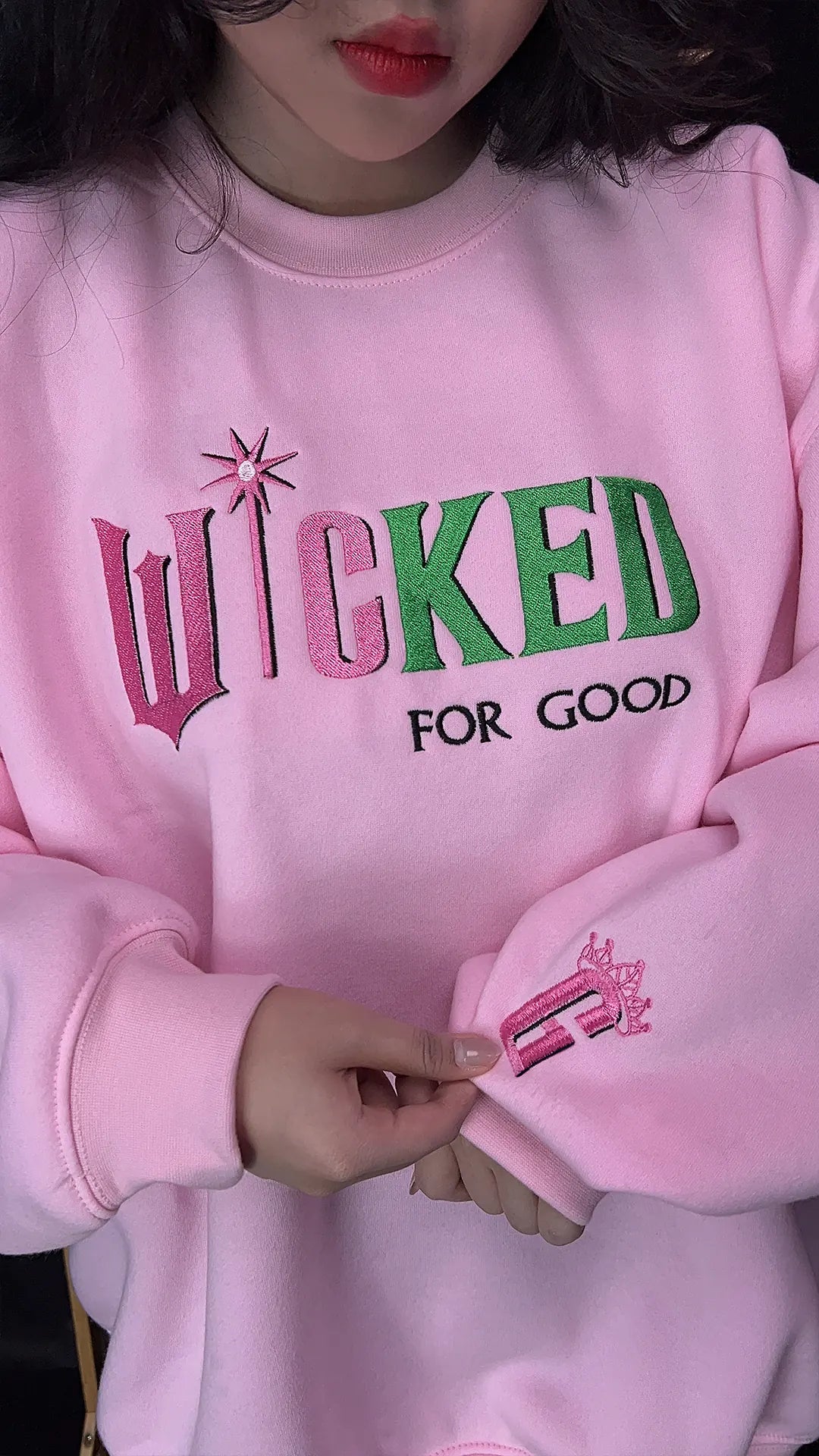 Fantasy Duo Embroidered Sweatshirt – Musical & Broadway Inspired Gift
