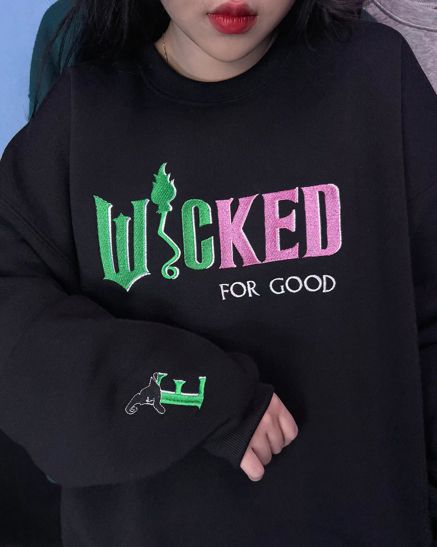 Fantasy Duo Embroidered Sweatshirt – Musical & Broadway Inspired Gift