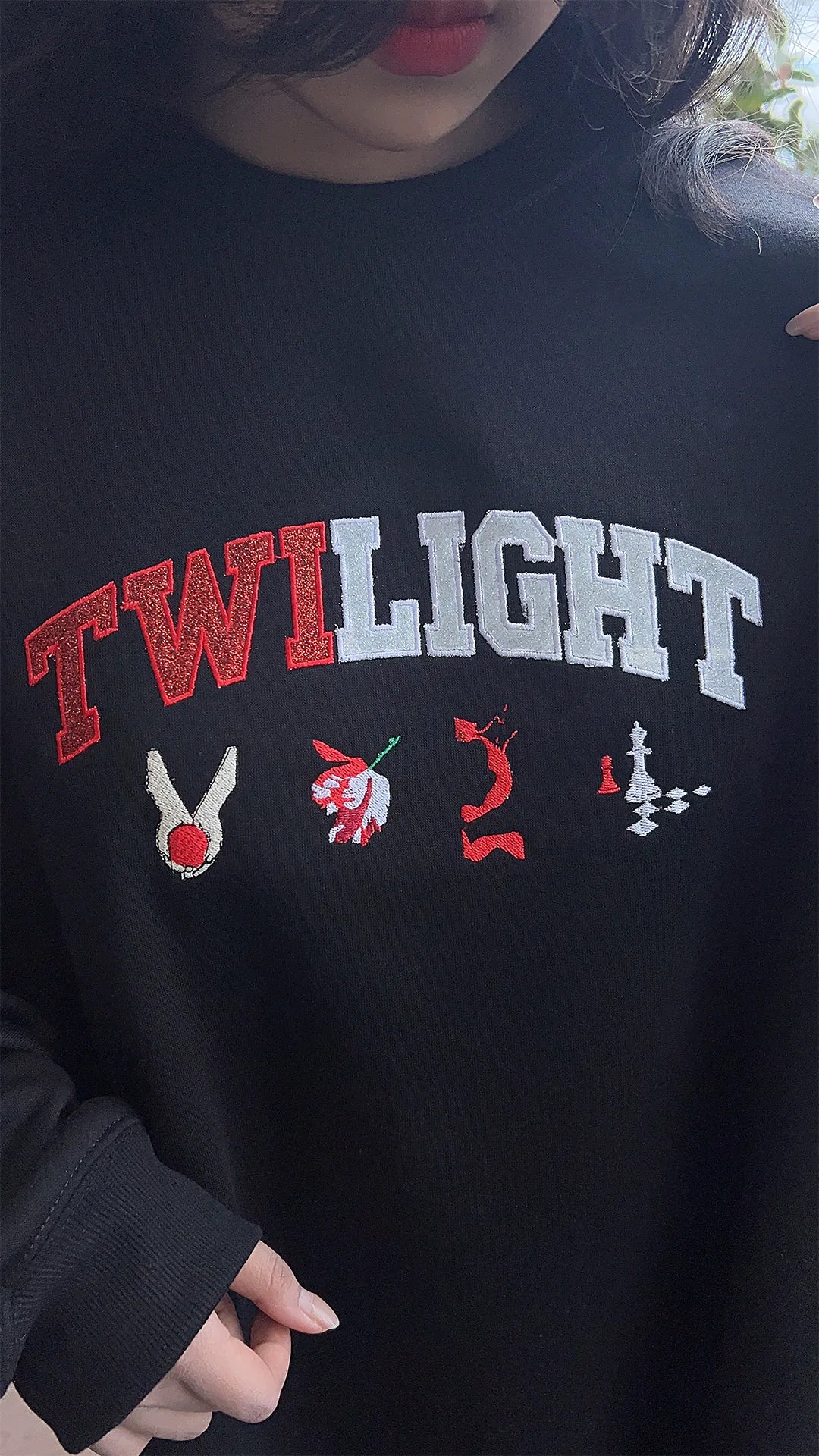 Twilight Embroidered Sweatshirt | Book Cover Aesthetic Crewneck | Twilight Saga Embroidered Crewneck | Edward Cullen Vampire Bookish Merch