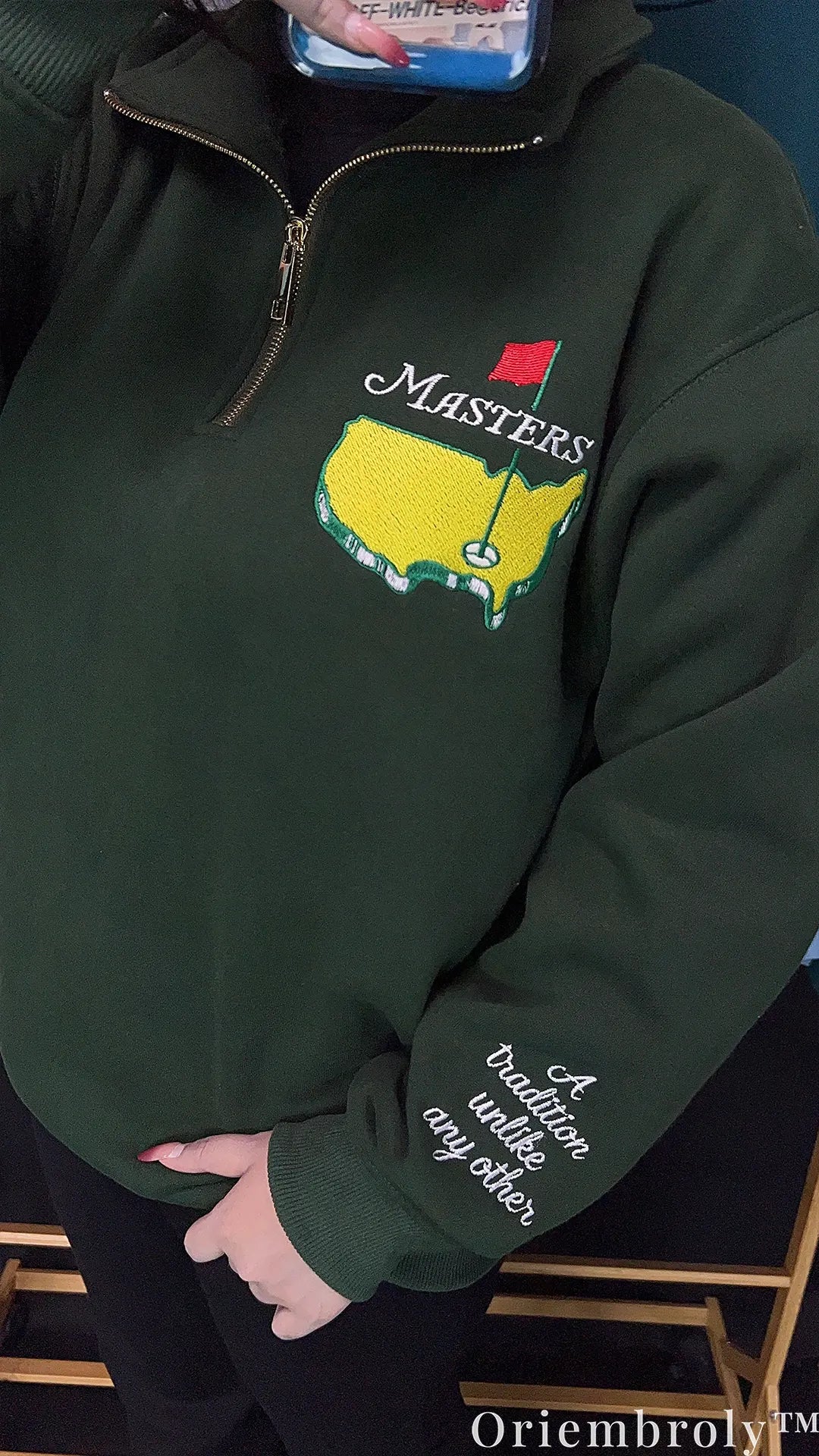 Masters Golf Embroidered Quarter Zip – Vintage Golf Pullover, Old Money Style