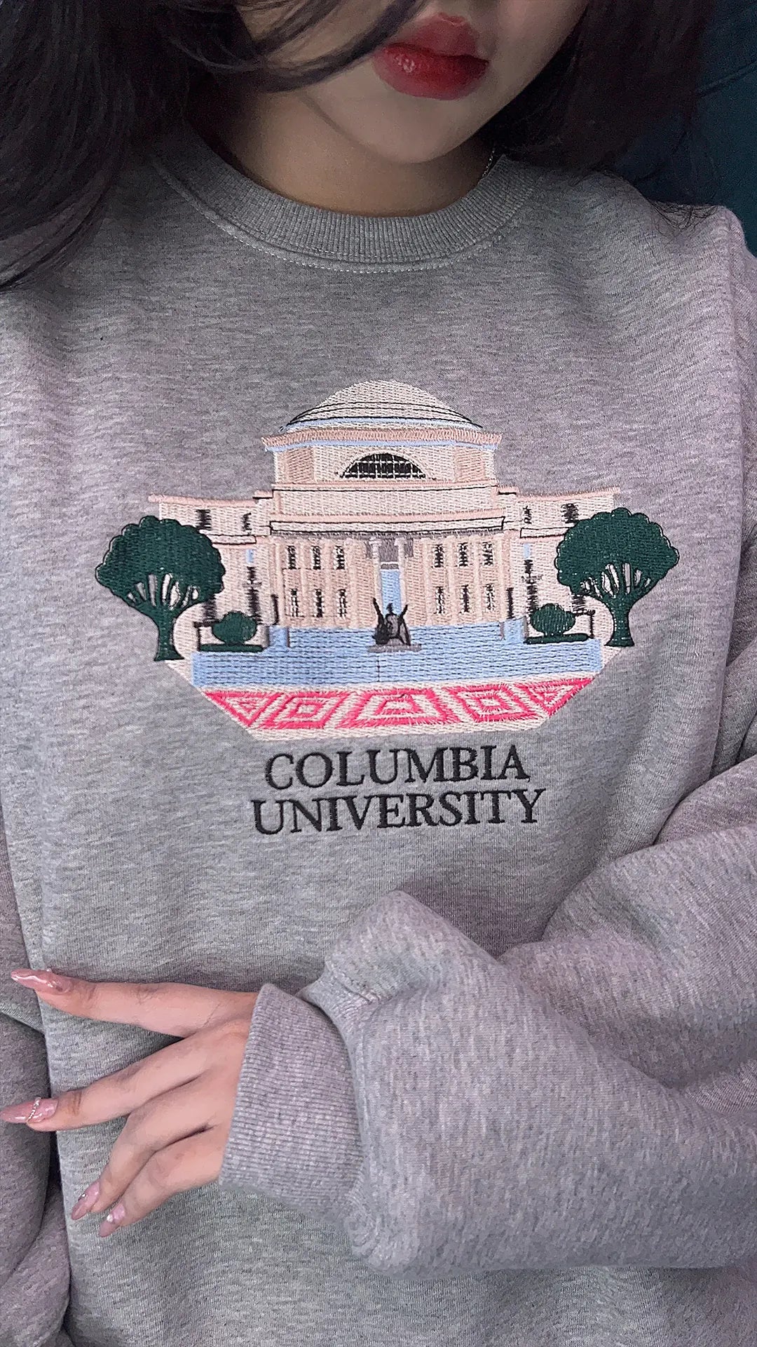 Columbia University Embroidered Sweatshirt | Columbia Lions Hoodie