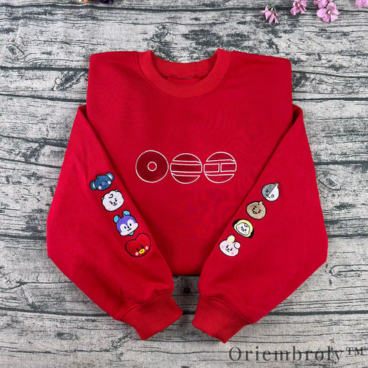 Arirang 2026 World Tour Inspired Embroidered K-Pop Fan Crewneck Sweatshirt