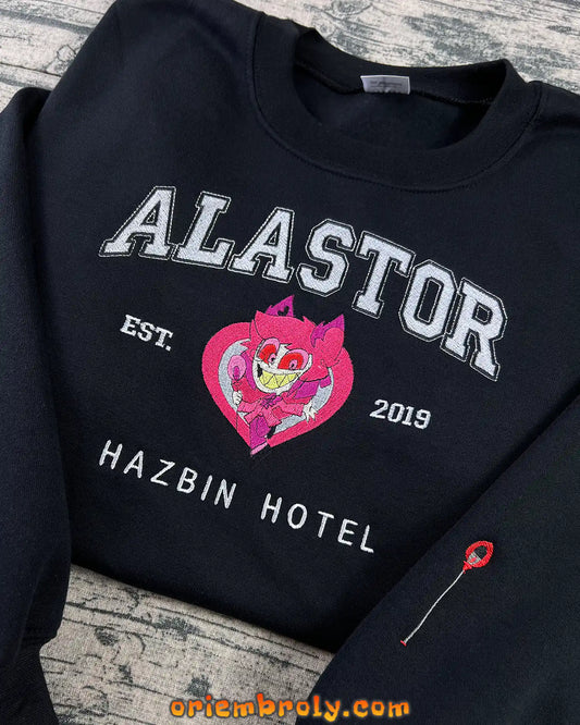 Vintage Radio Demon Inspired Embroidered Sweatshirt