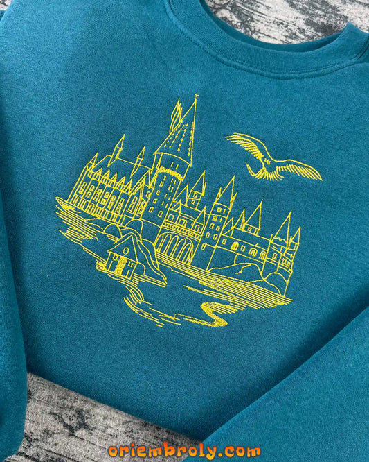 Embroidered Wizard School Crest Sweatshirt