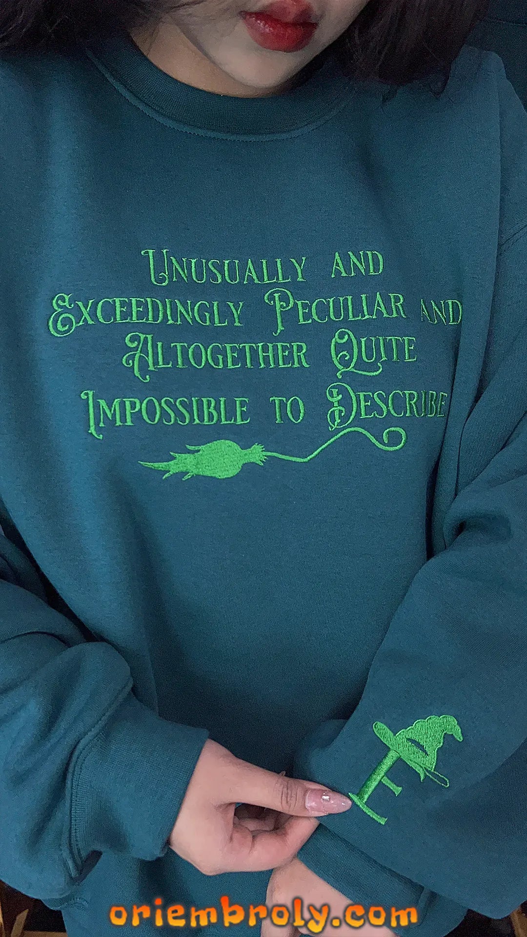 Elphaba Glinda Wicked Embroidered Sweatshirts