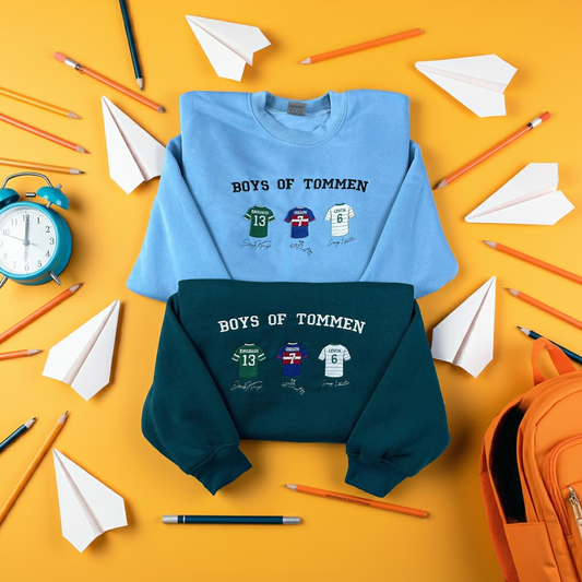 Boys of Tommen embroidered sweatshirt inspired by Chloe Walsh books