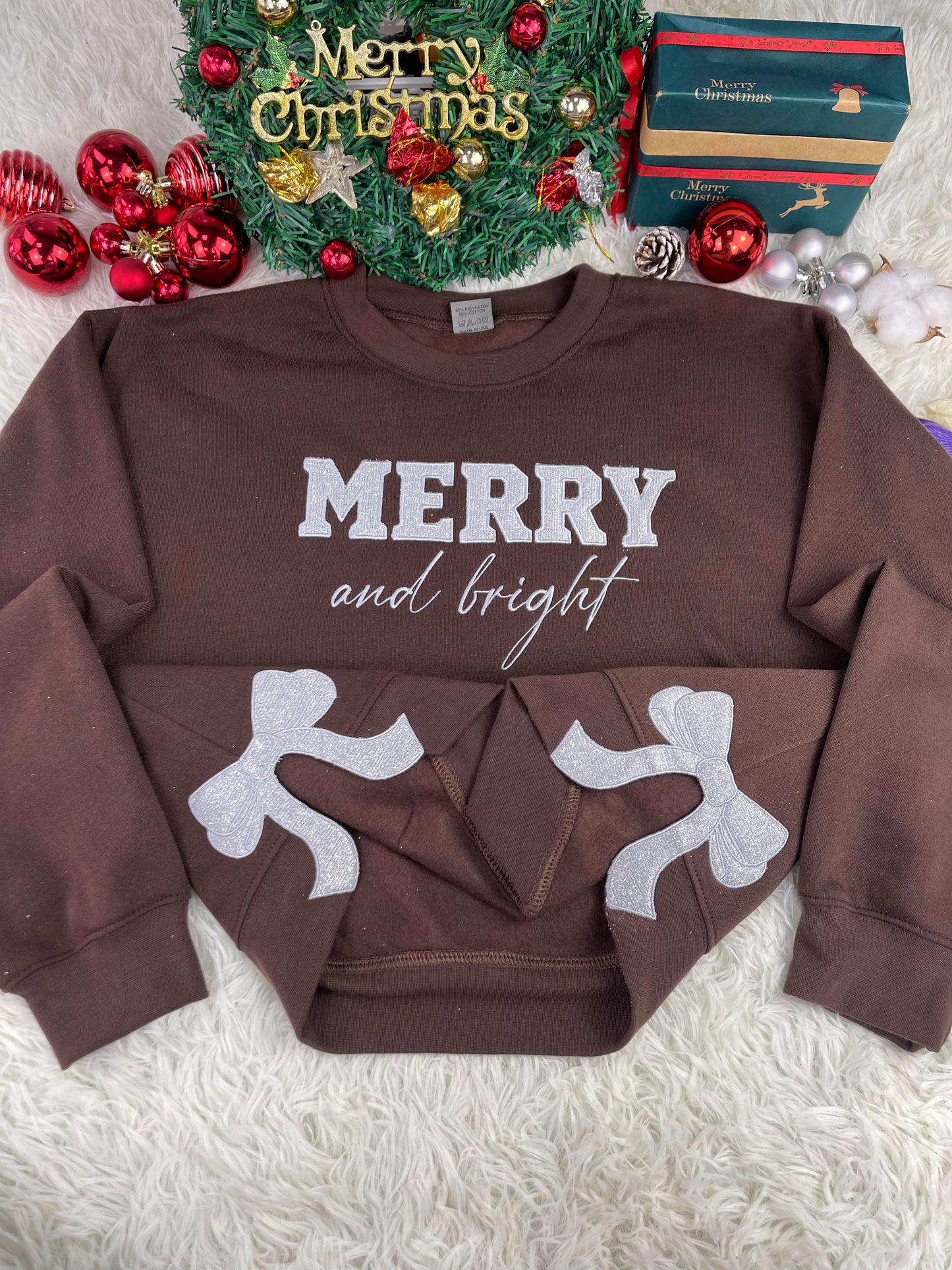 Side Bow Custom Embroidered Sweatshirt / Hoodie - Hot Trend