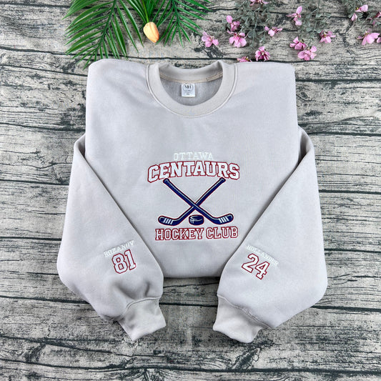 Ottawa Centaurs Hockey Club Embroidered Crewneck – Vintage Bookish Hockey Sweatshirt