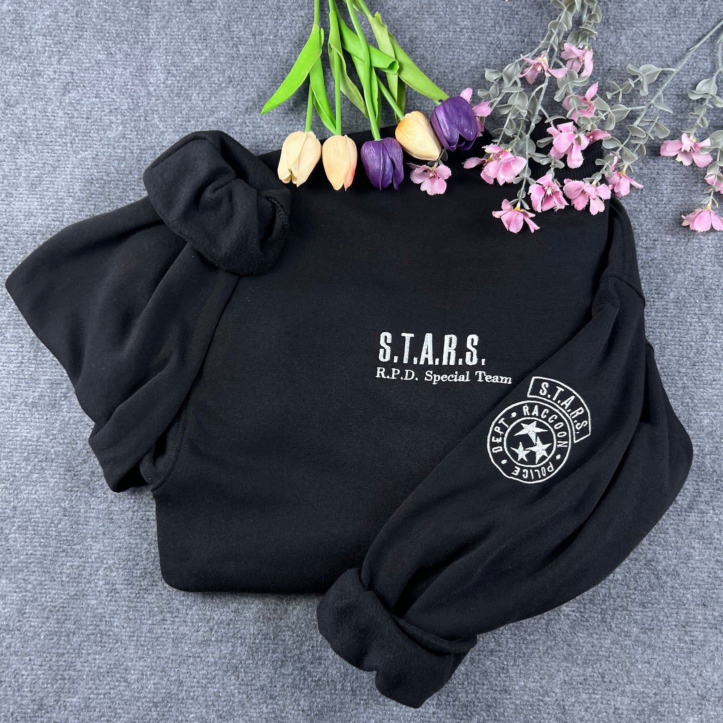 S.T.A.R.S Tactical Embroidered Crewneck – R.P.D Special Team Gaming Sweatshirt