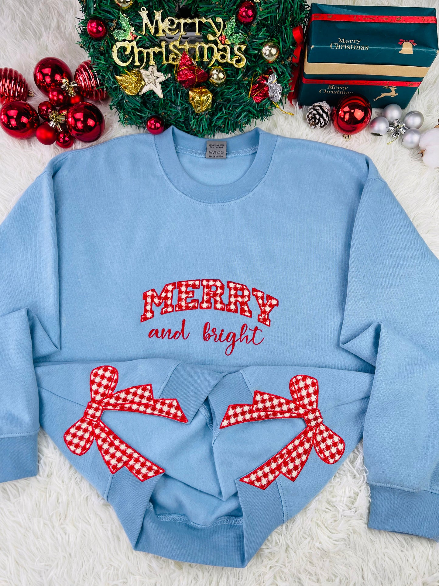 Side Bow Custom Embroidered Sweatshirt / Hoodie - Hot Trend