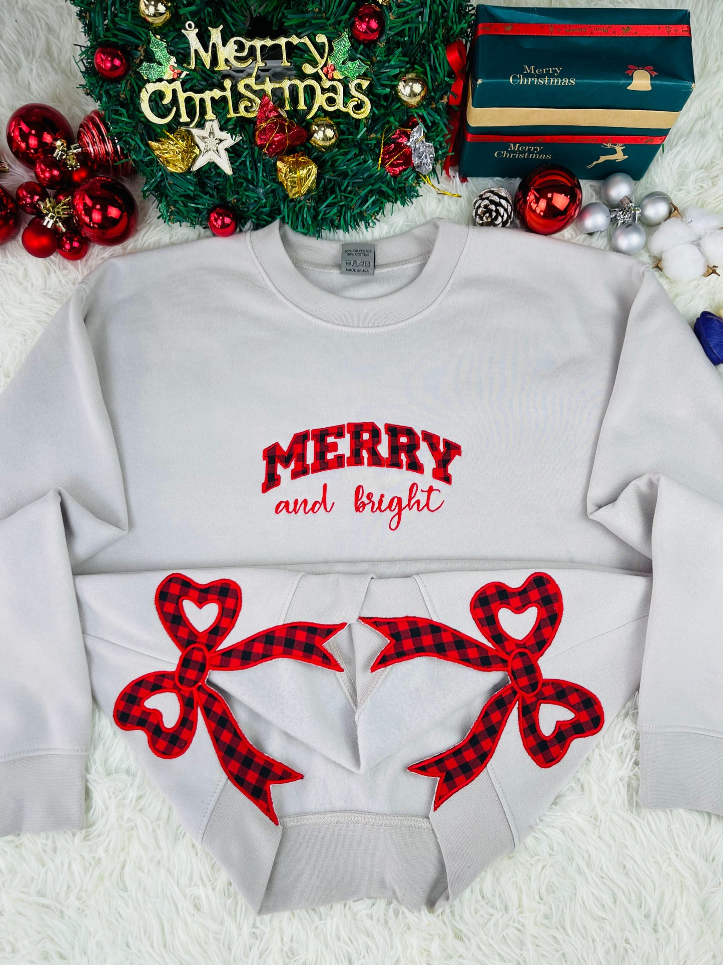 Side Bow Custom Embroidered Sweatshirt / Hoodie - Hot Trend