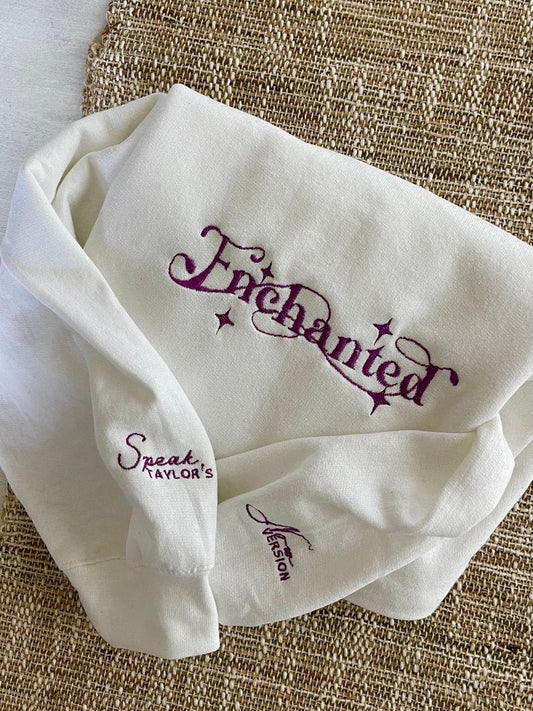 Enchanted Taylor’s version Speak Now Embroidered Sweatshirt - Oriembroly LLC