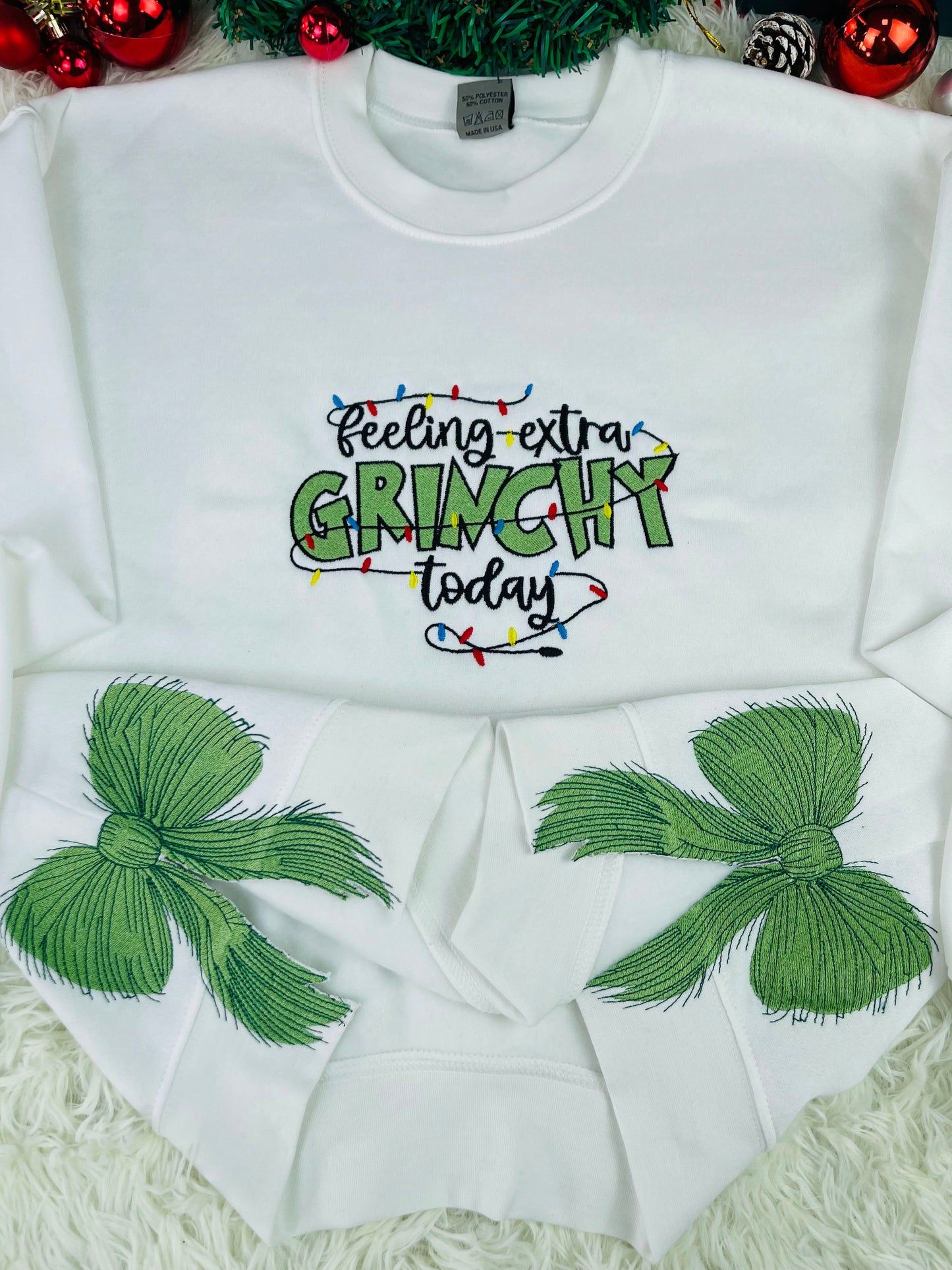 Side Bow Custom Embroidered Sweatshirt / Hoodie - Hot Trend