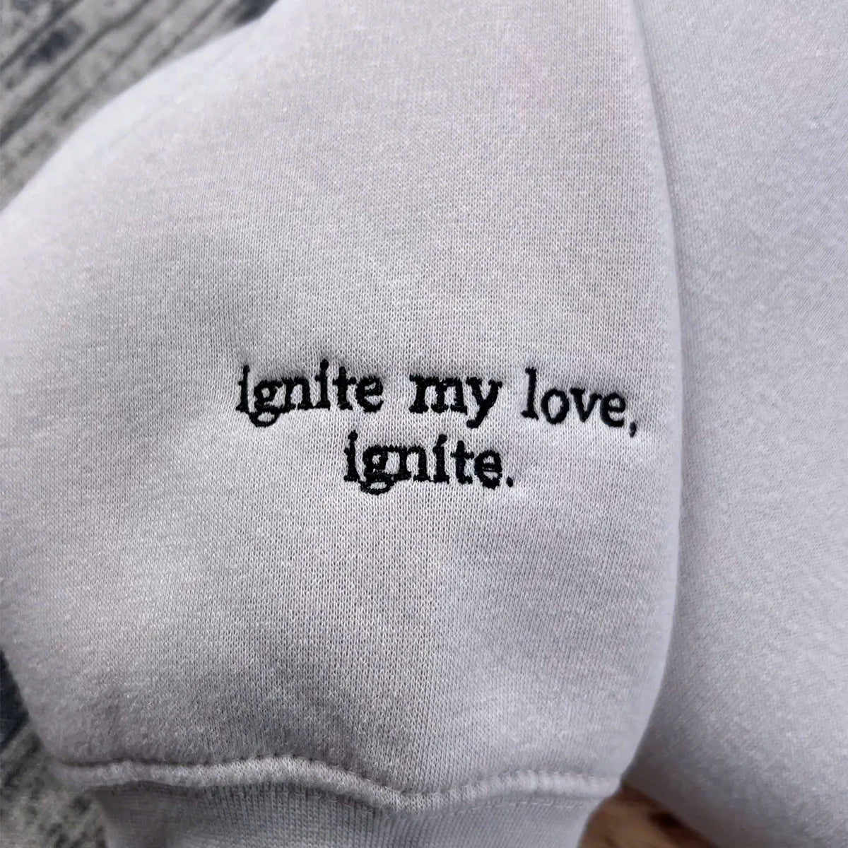 Shatter Me bookish sweatshirt with Aaron Warner Sector 45 CCR uniform embroidery