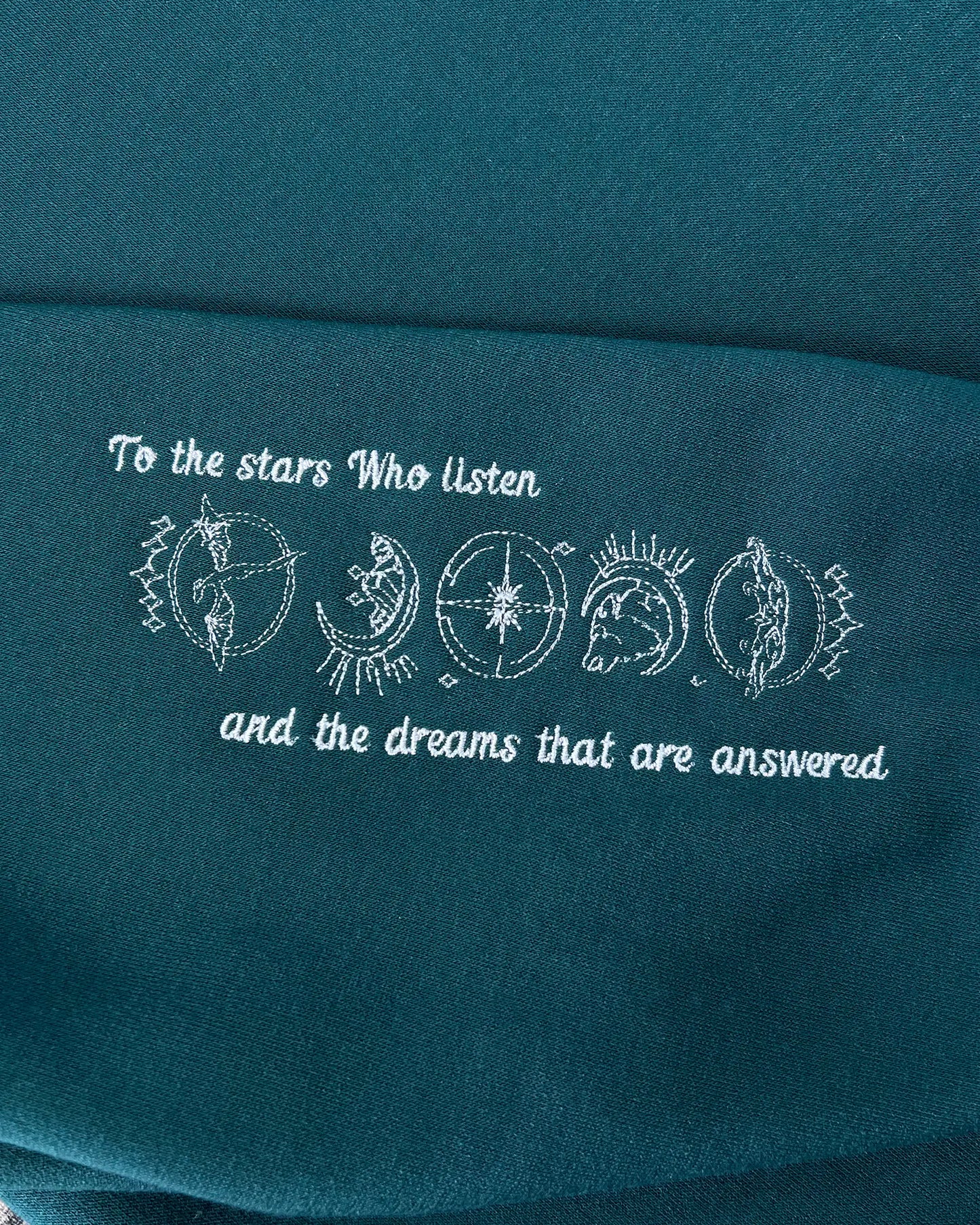 ACOTAR Night Court Velaris embroidered shirt – cozy bookish sweatshirt merch for SJM fans