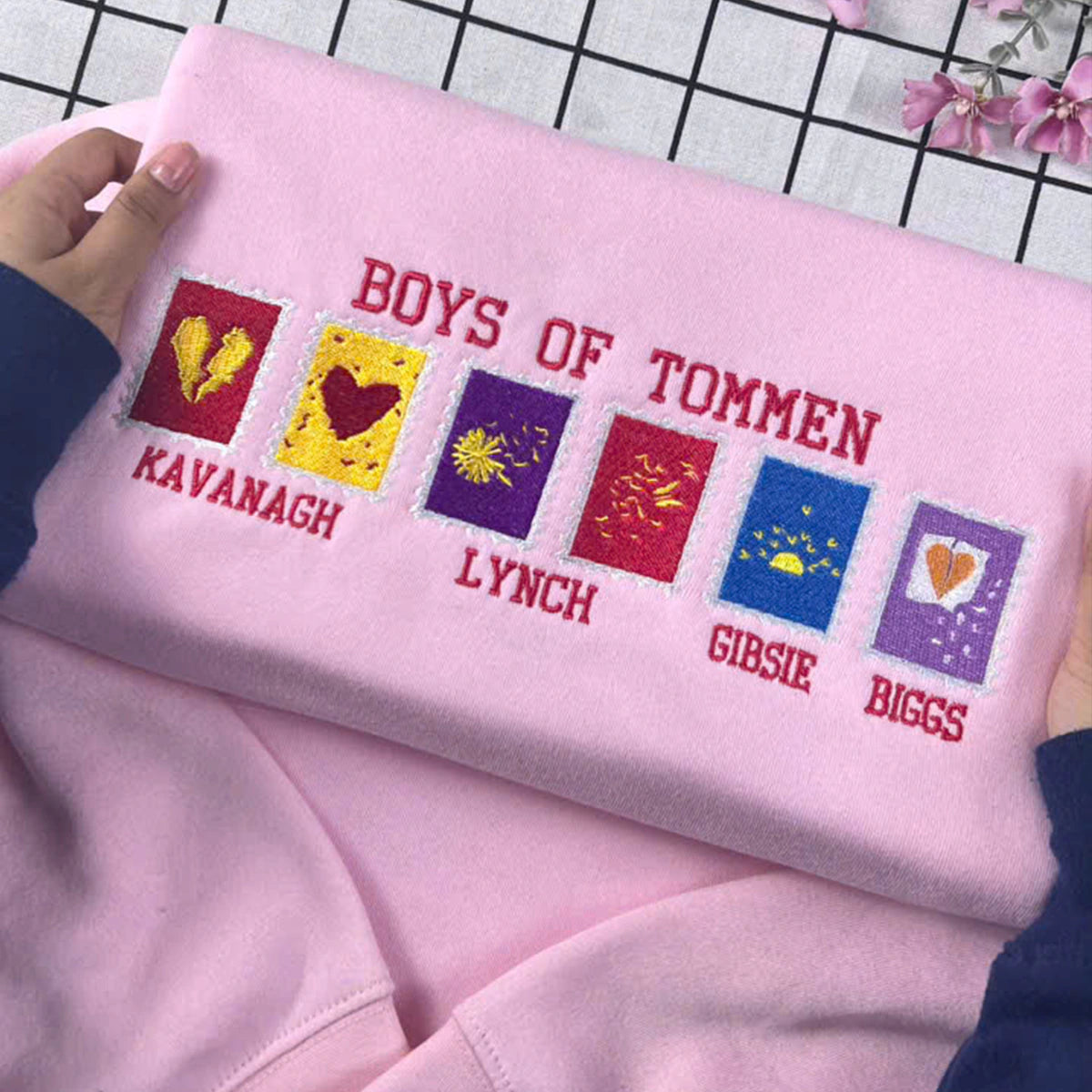 Custom college crewneck inspired by Tommen