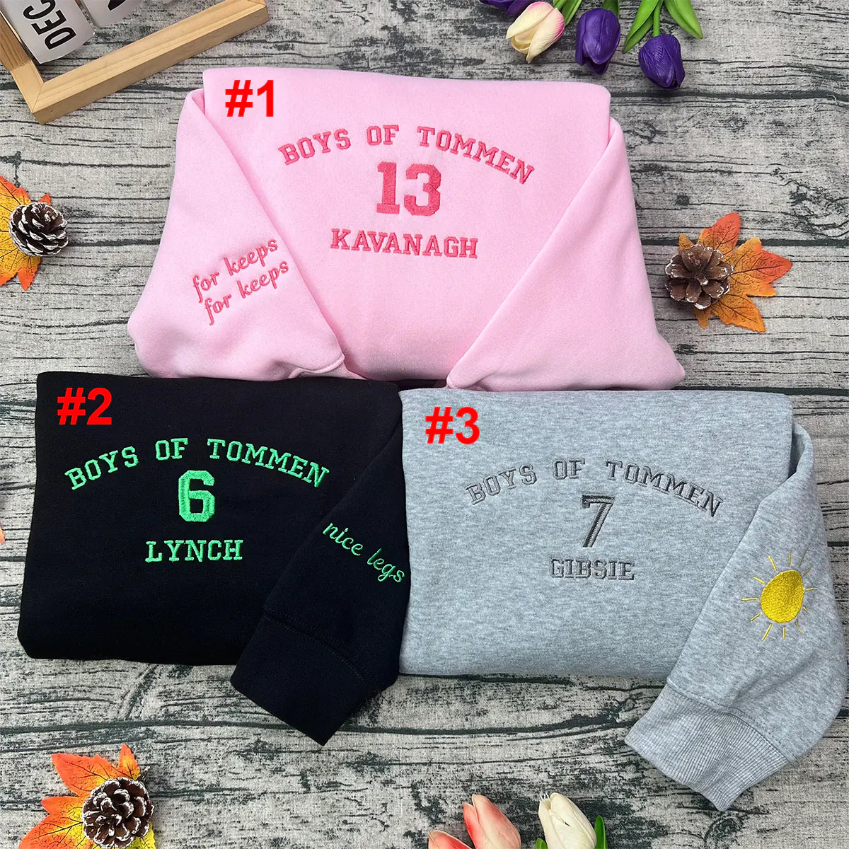 Custom embroidered "Boys of Tommen" sweatshirt
