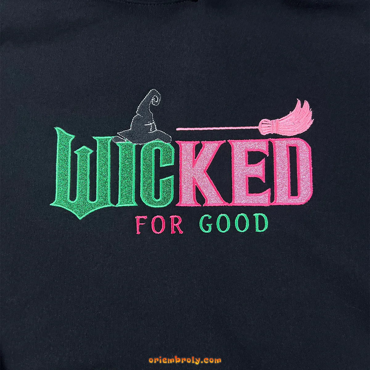 Elphaba and Glinda embroidery hoodie for Wicked fans