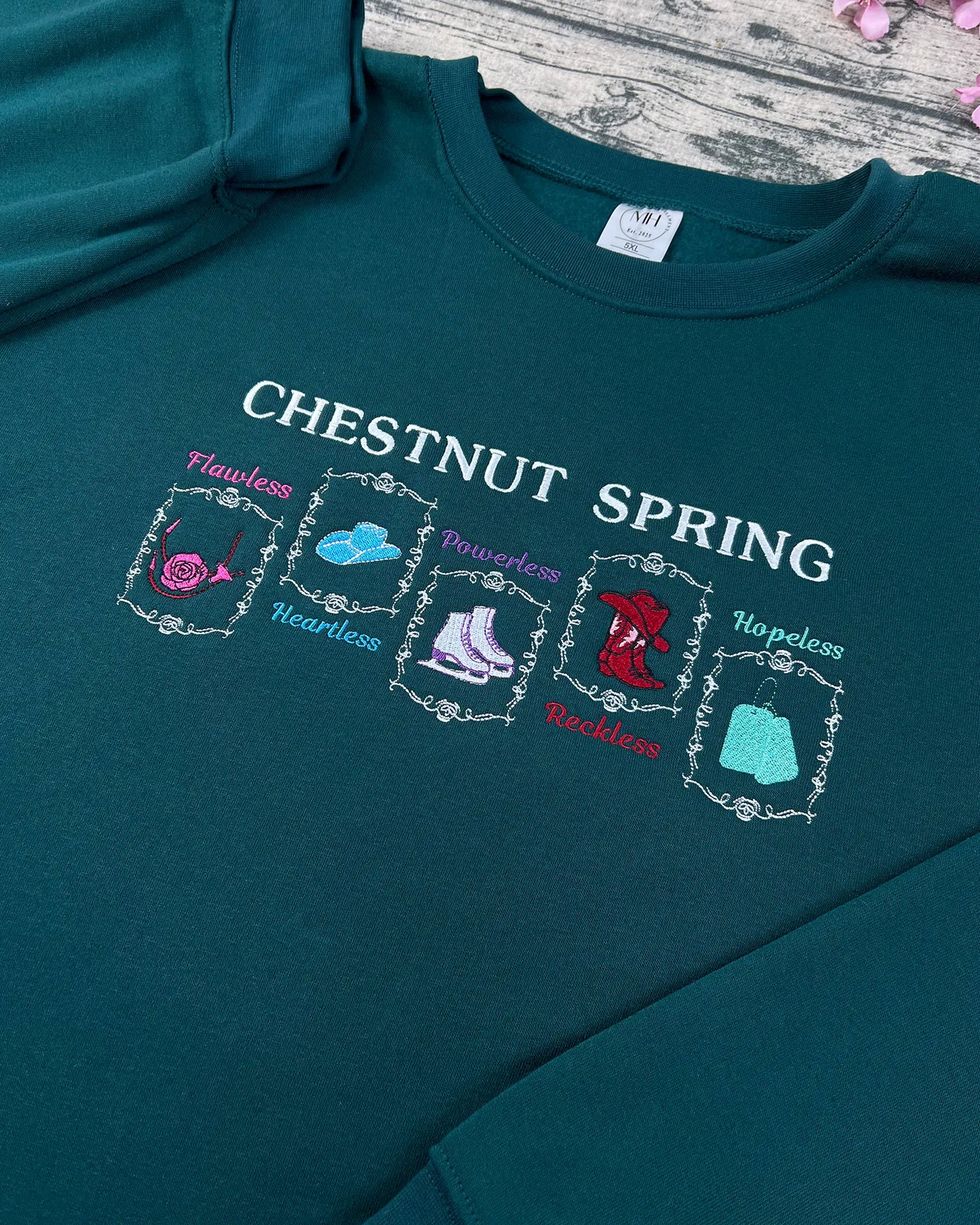 Bookish Chestnut Springs Series embroidered merch – cozy sweatshirt for Elsie Silver readers
