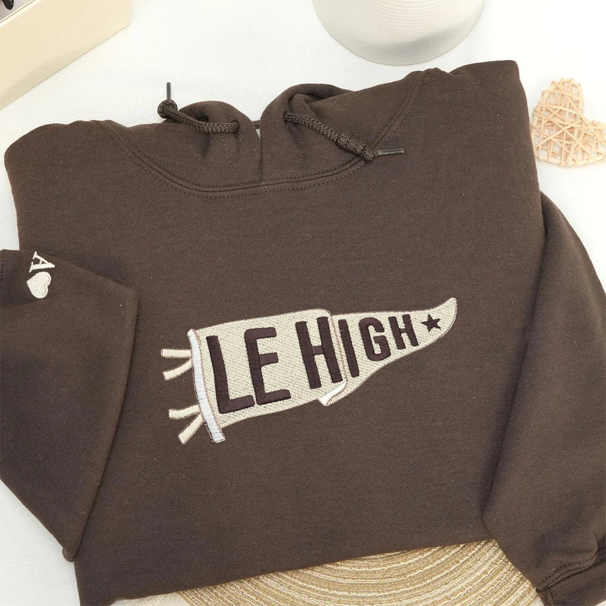 Embroidered hoodie for team support