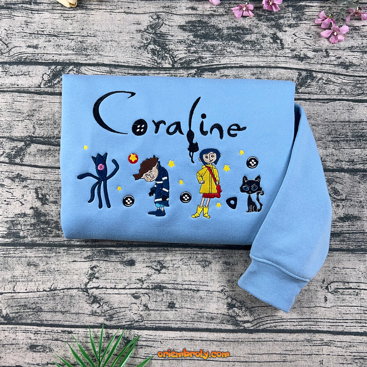 Cute spooky Coraline fall sweatshirt