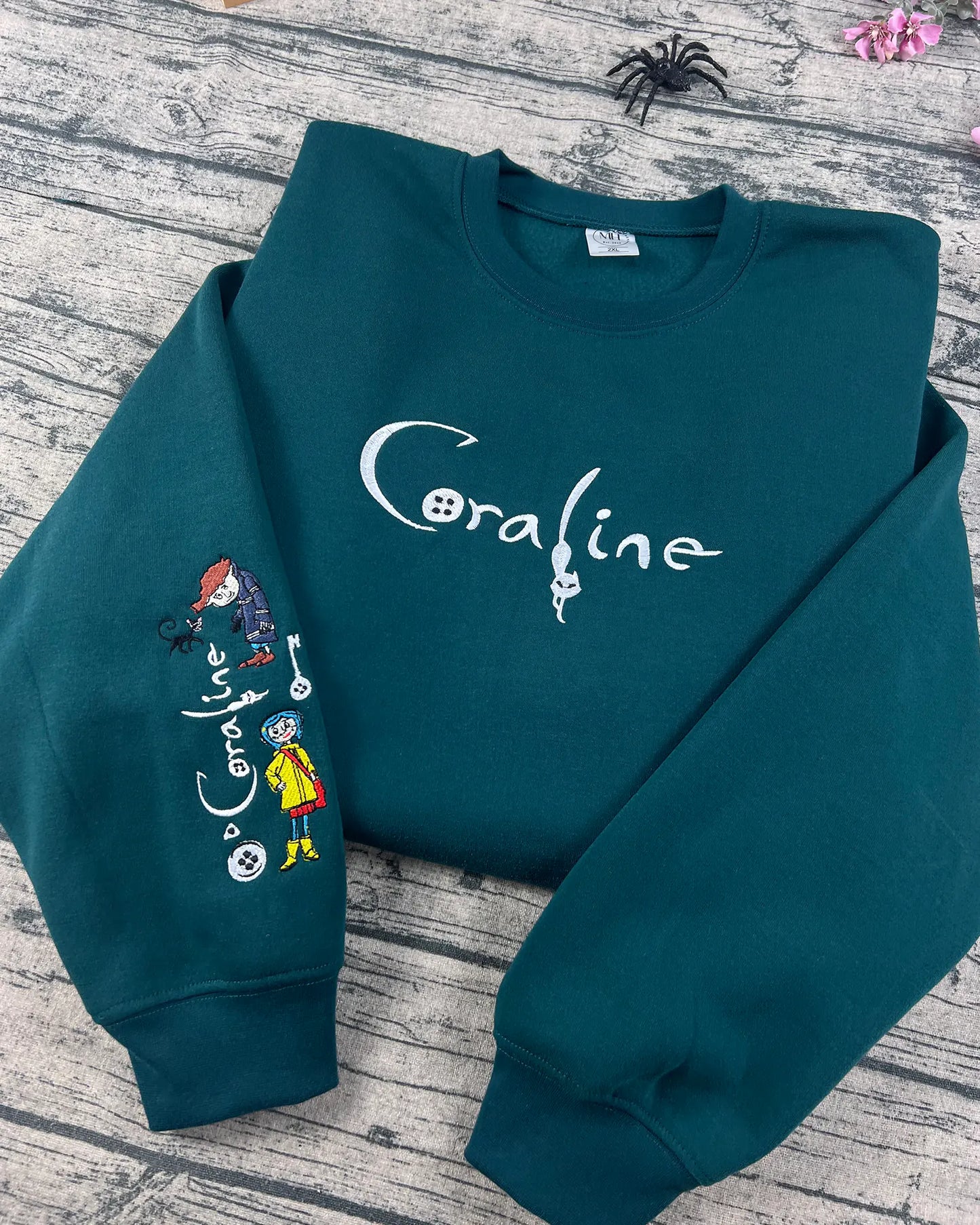 Coraline & Wybie embroidered sweatshirt – Halloween couple gift idea.
