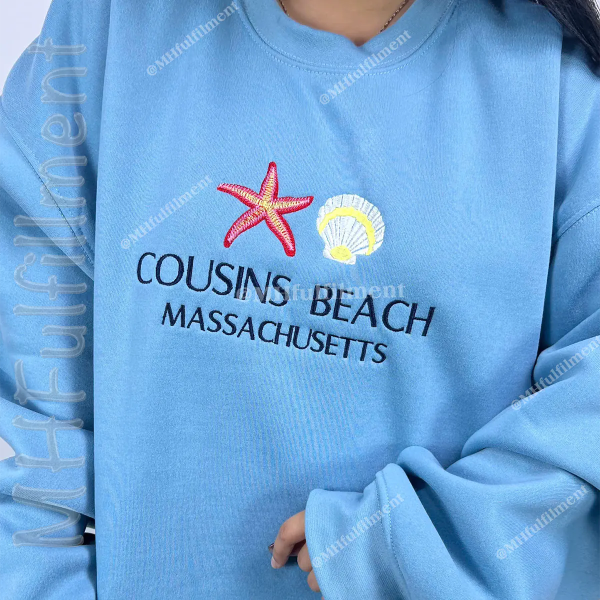 cousins beach embroidered shirt