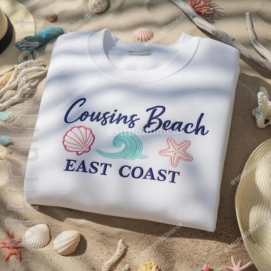 cousins beach embroidered sweatshirt