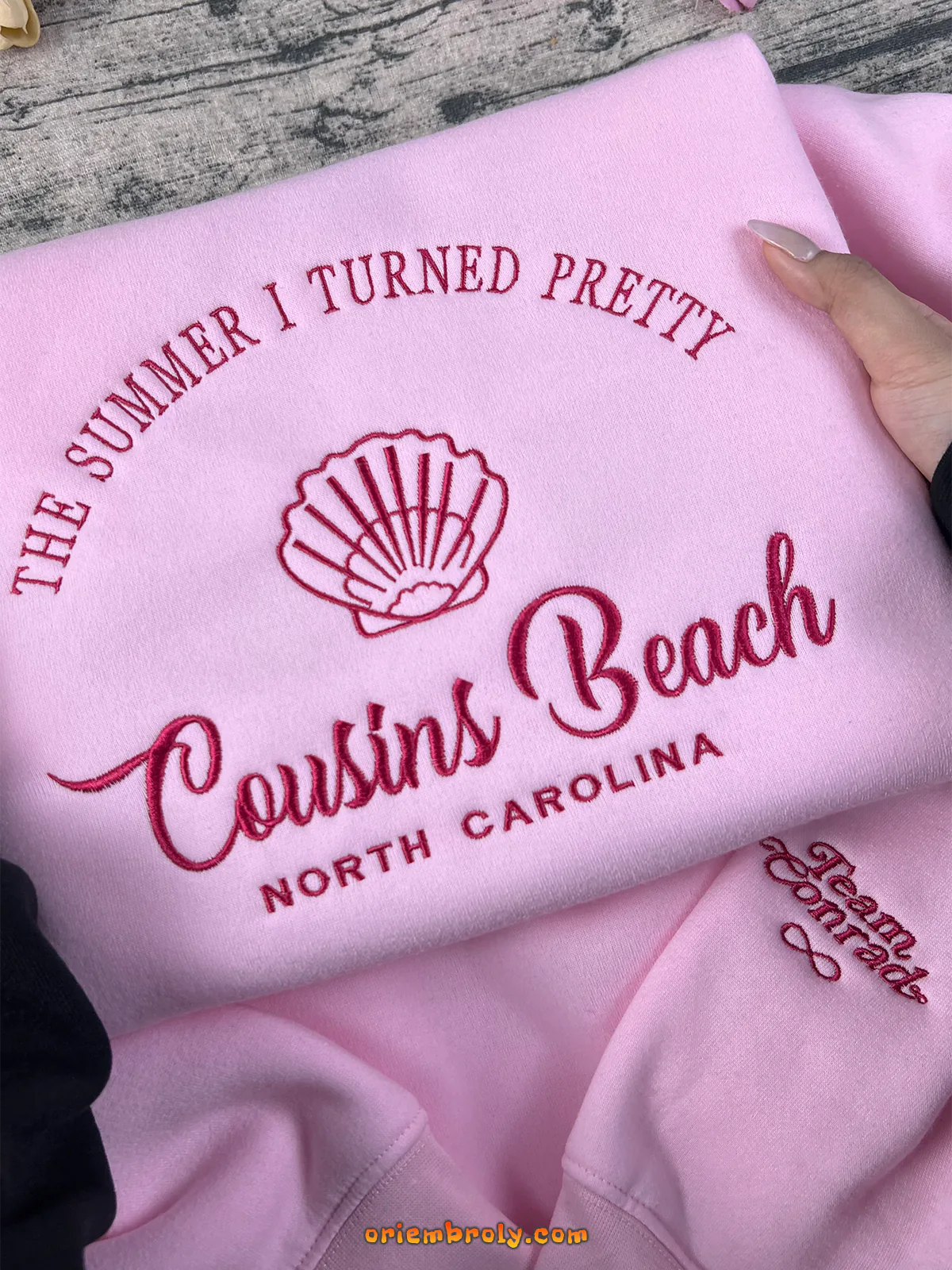 Summer TV show sweatshirt with embroidery design