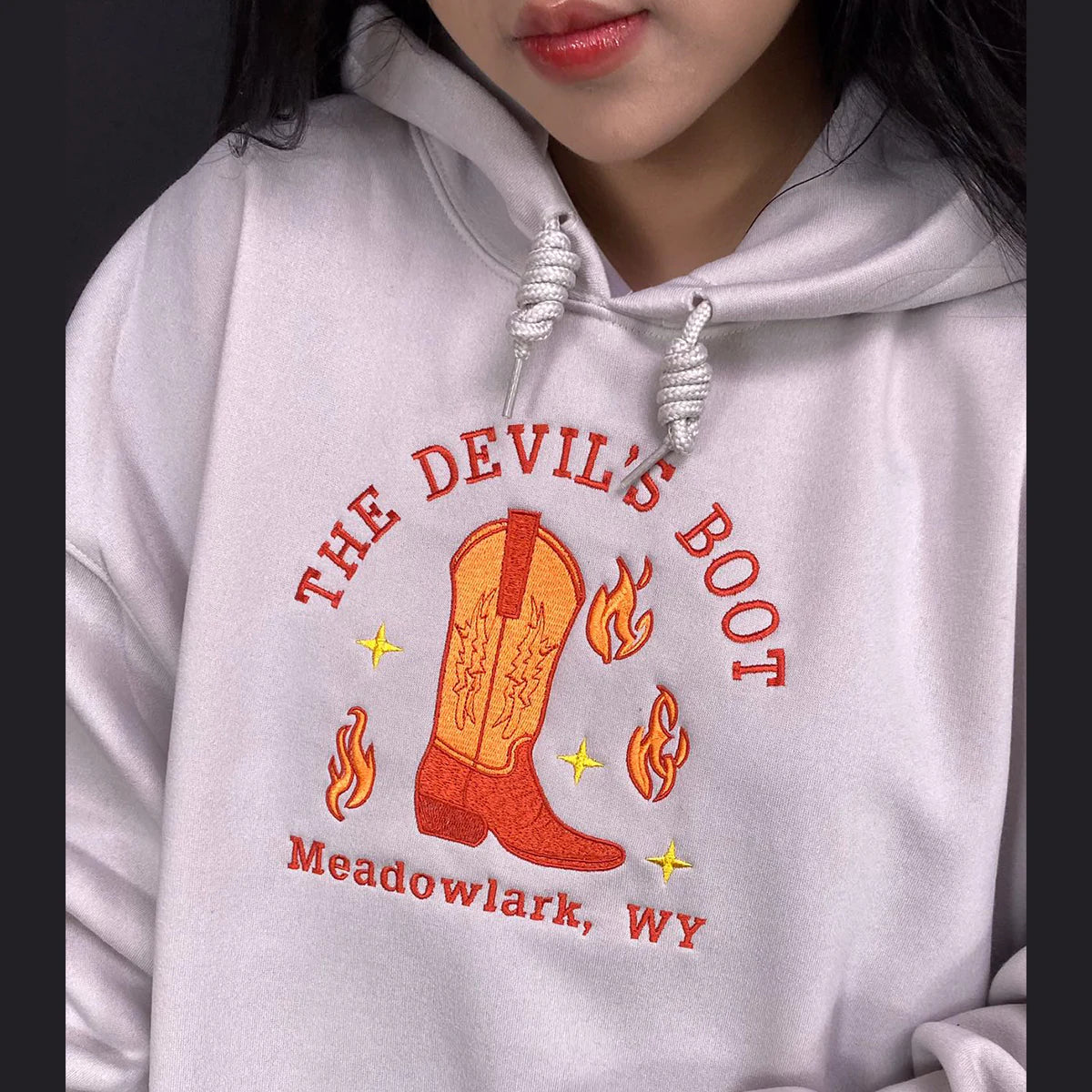Cowboy romance embroidered sweatshirt from Lyla Sage's Done and Dusted series, perfect for book lovers.