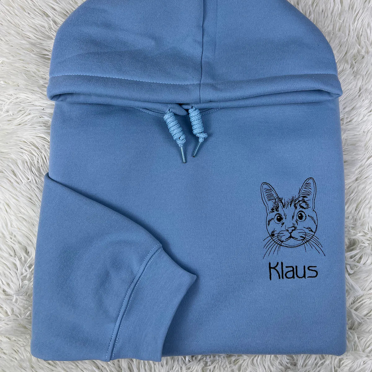 Embroidered Pet Portrait Hoodie - ORI258888 | Custom Dog & Cat Sweatshirt