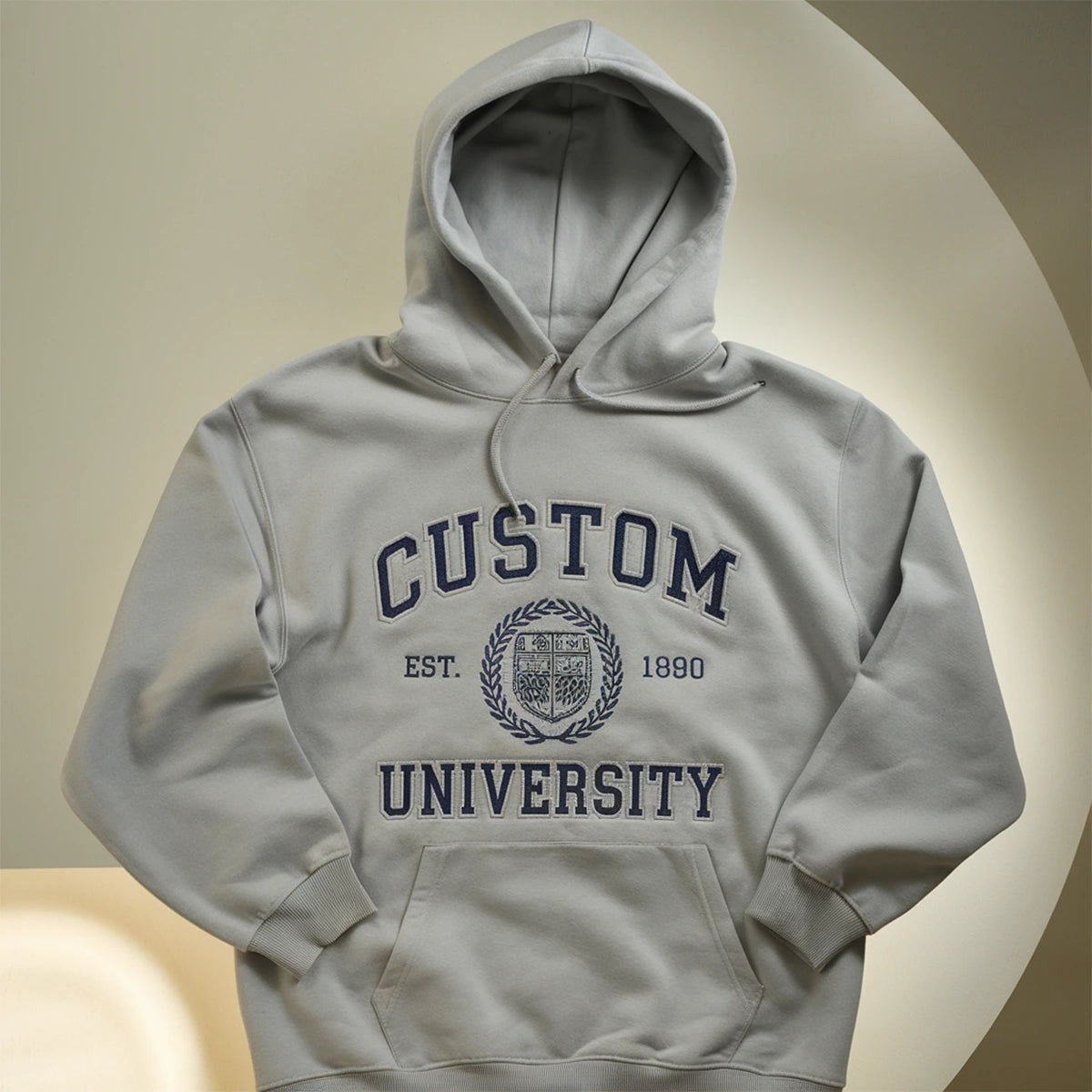 Custom college logo hoodie with embroidered design - ORI051