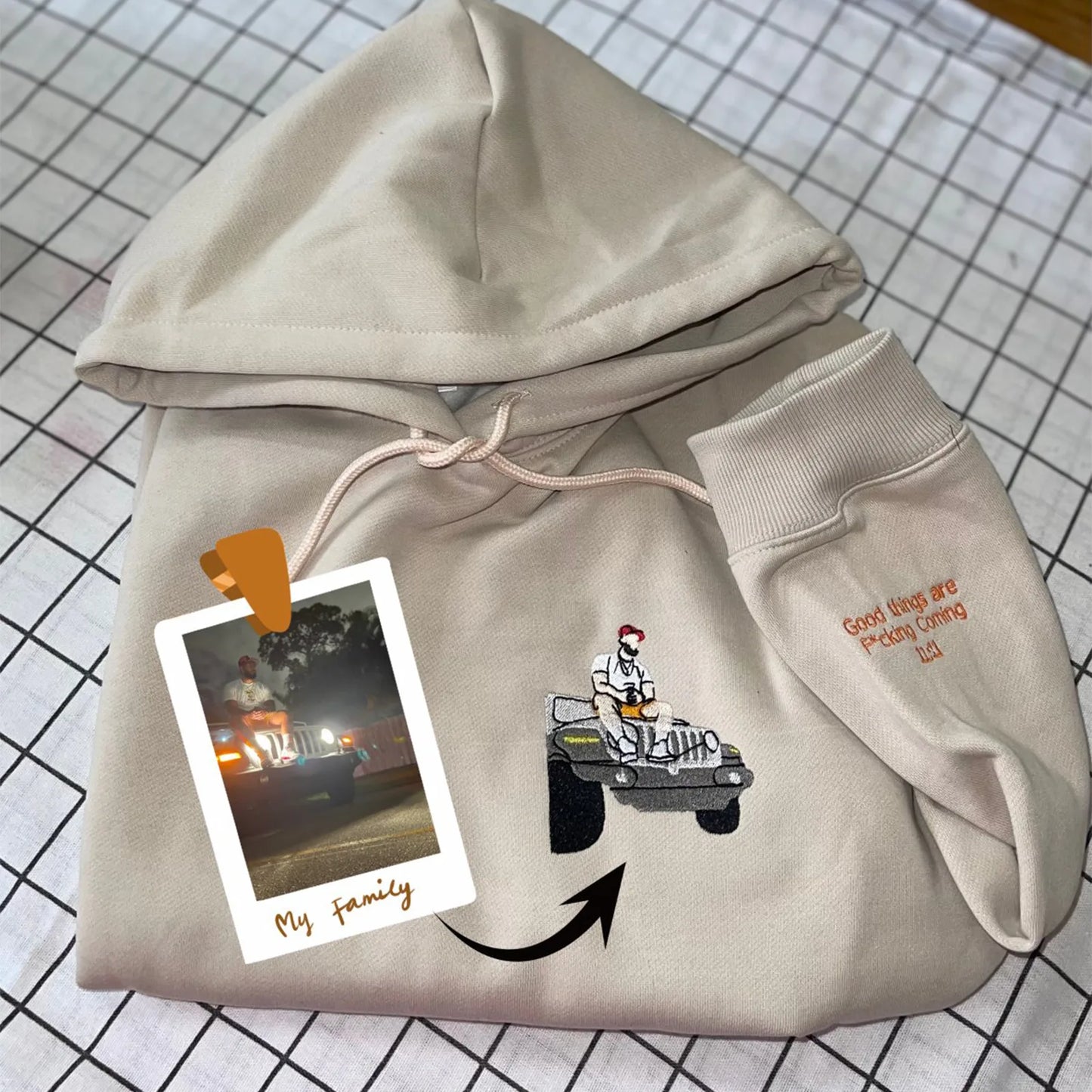 Custom Embroidered Photo Sweatshirt β Personalized Memory Gift