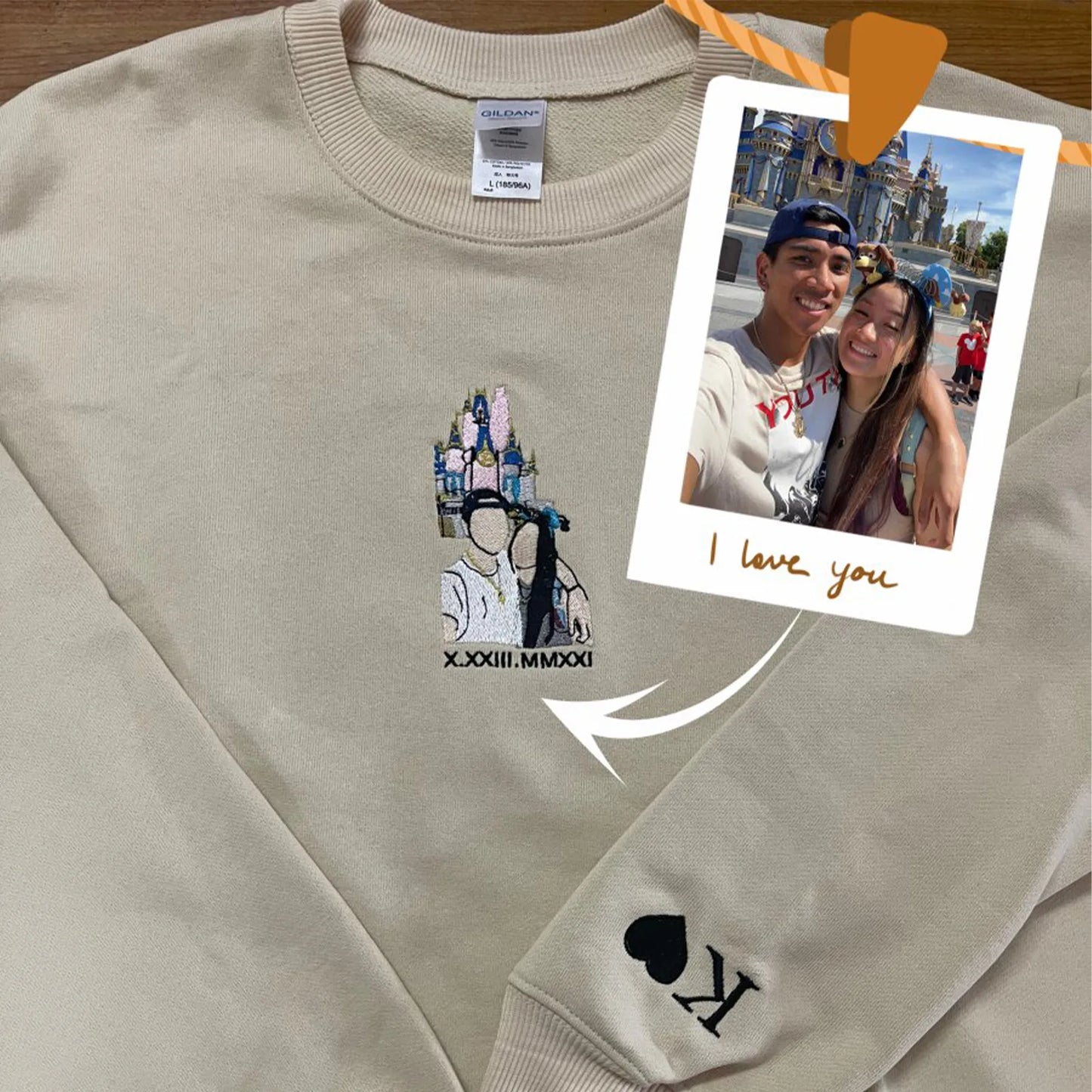 Custom Embroidered Photo Sweatshirt β Personalized Memory Gift