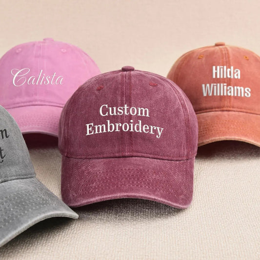 custom embroidered hat personalized text dad cap