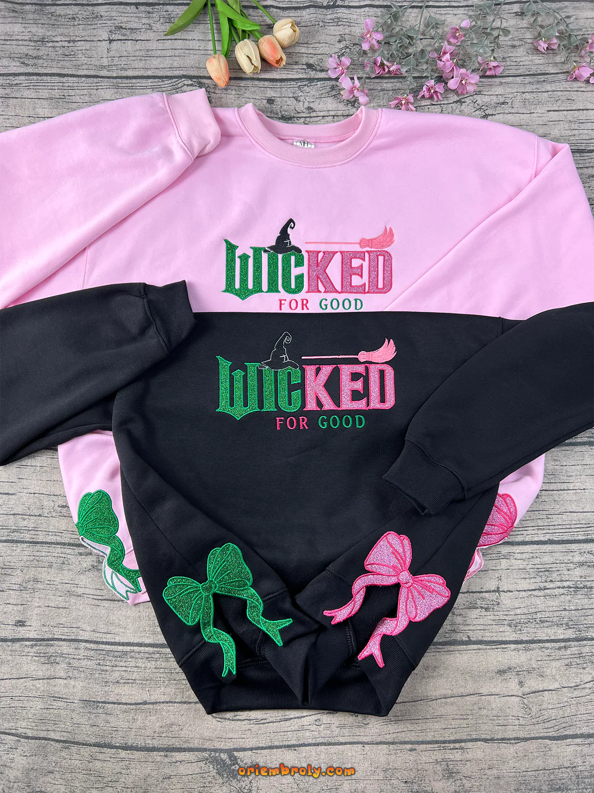 Defying Gravity Wicked embroidered sweatshirt for Broadway fans