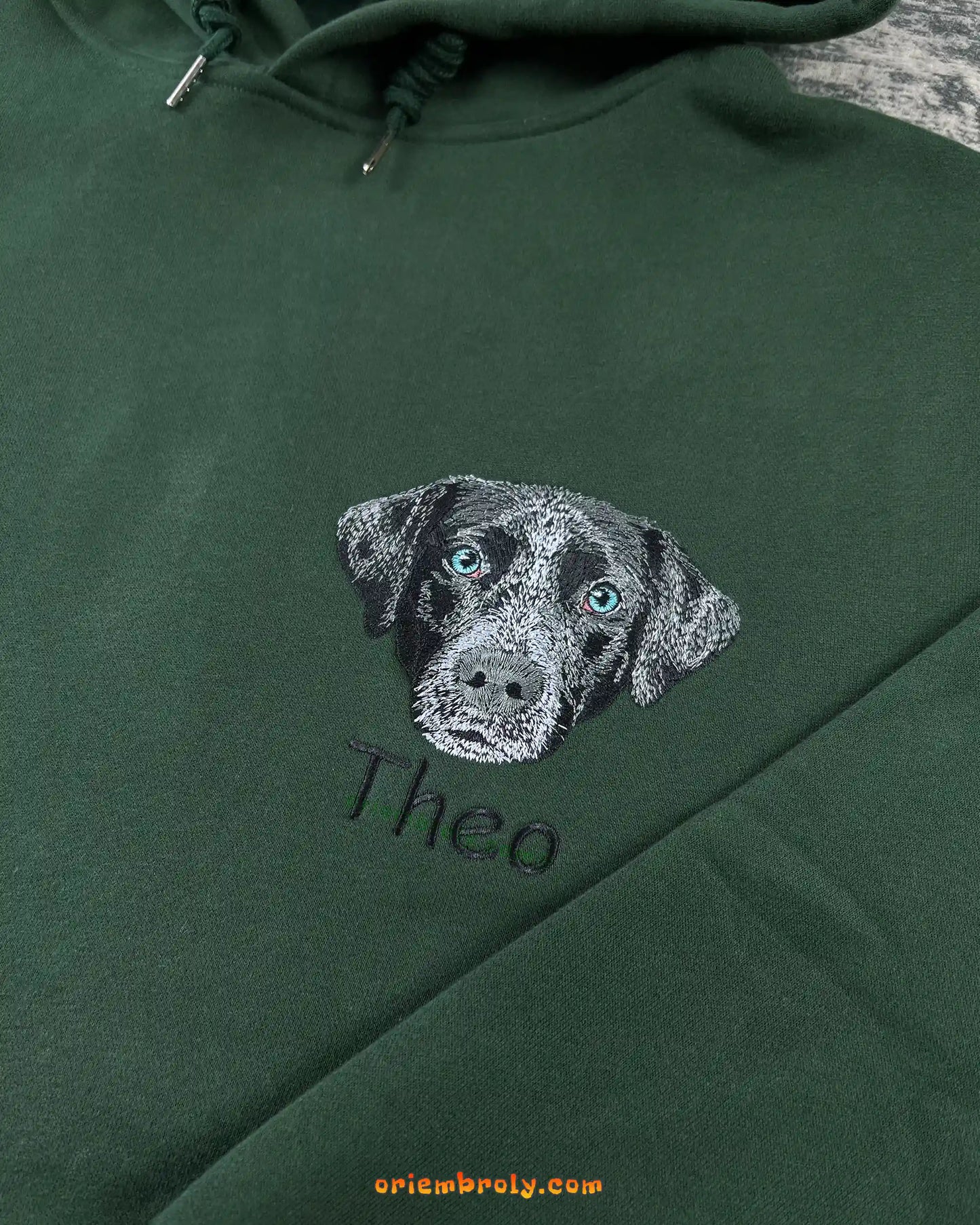 Custom pet hoodie made with high-quality embroidery