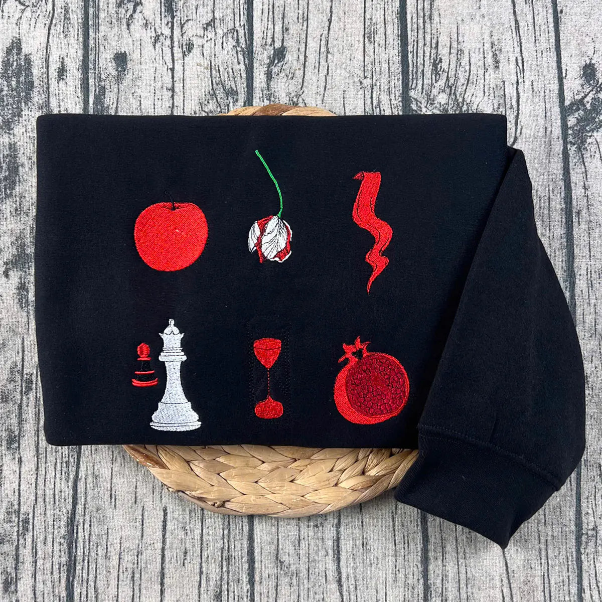 Edward Cullen bookish merch Twilight hoodie with embroidered design inspired by the Twilight Saga book covers.