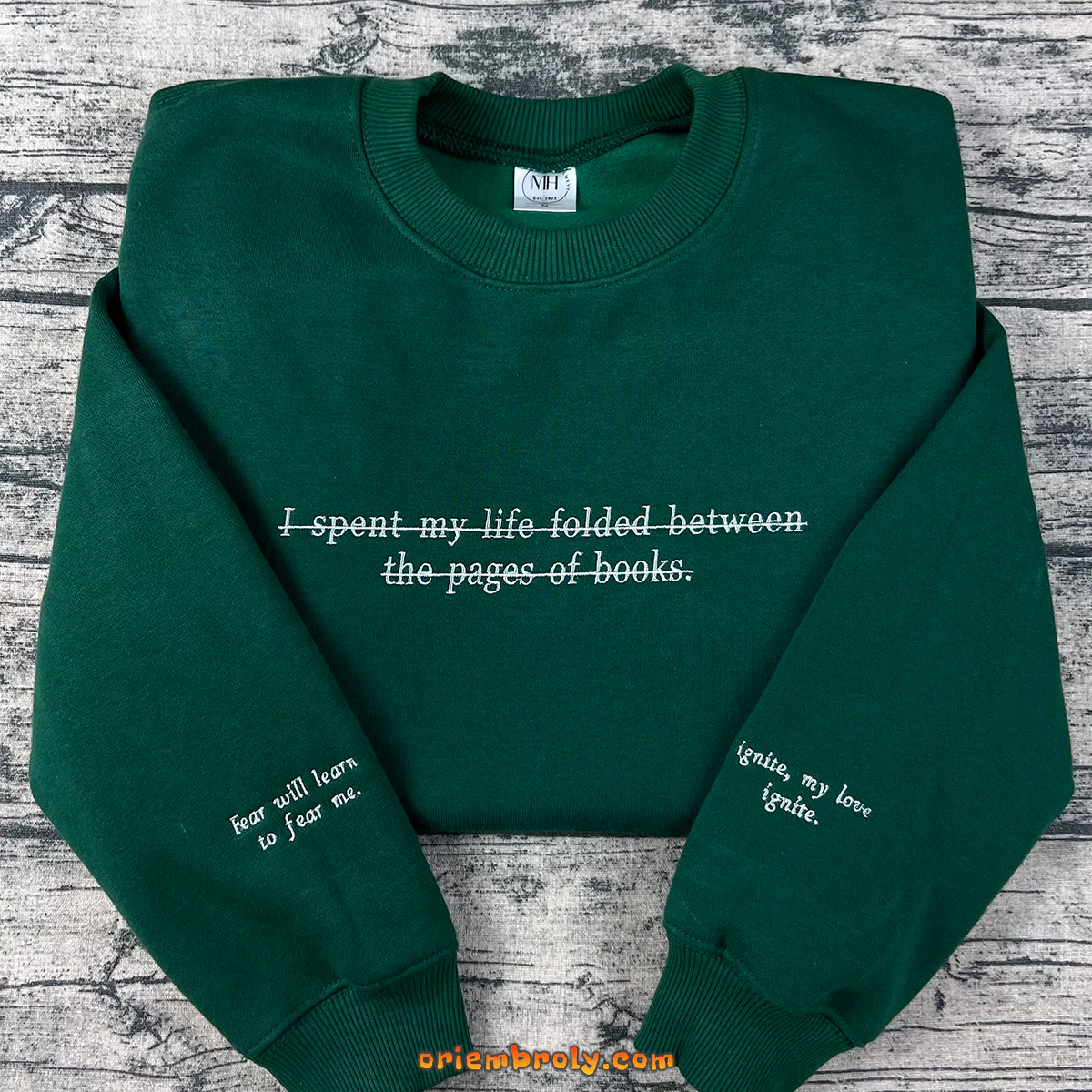 embroidered aaron warner 45 sector ccr uniform crewneck sweatshirt bookish merch