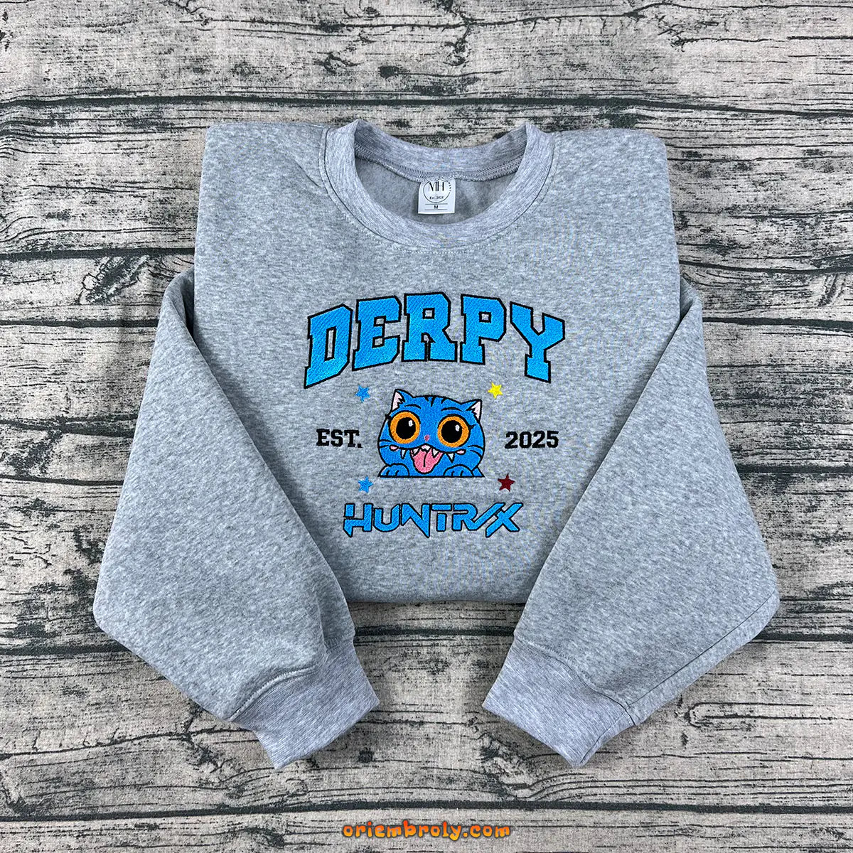 Embroidered Demon Hunter Tiger sweatshirt for Kpop fans
