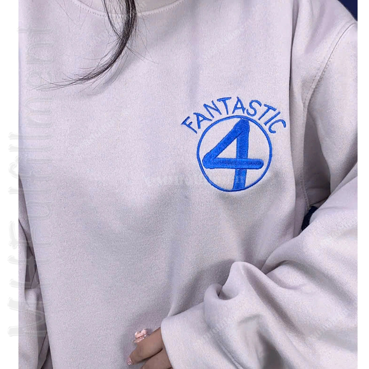 Embroidered Fantastic Four Sweatshirt β Marvel Superhero Reed Richards Crewneck | MCU Fan Shirt