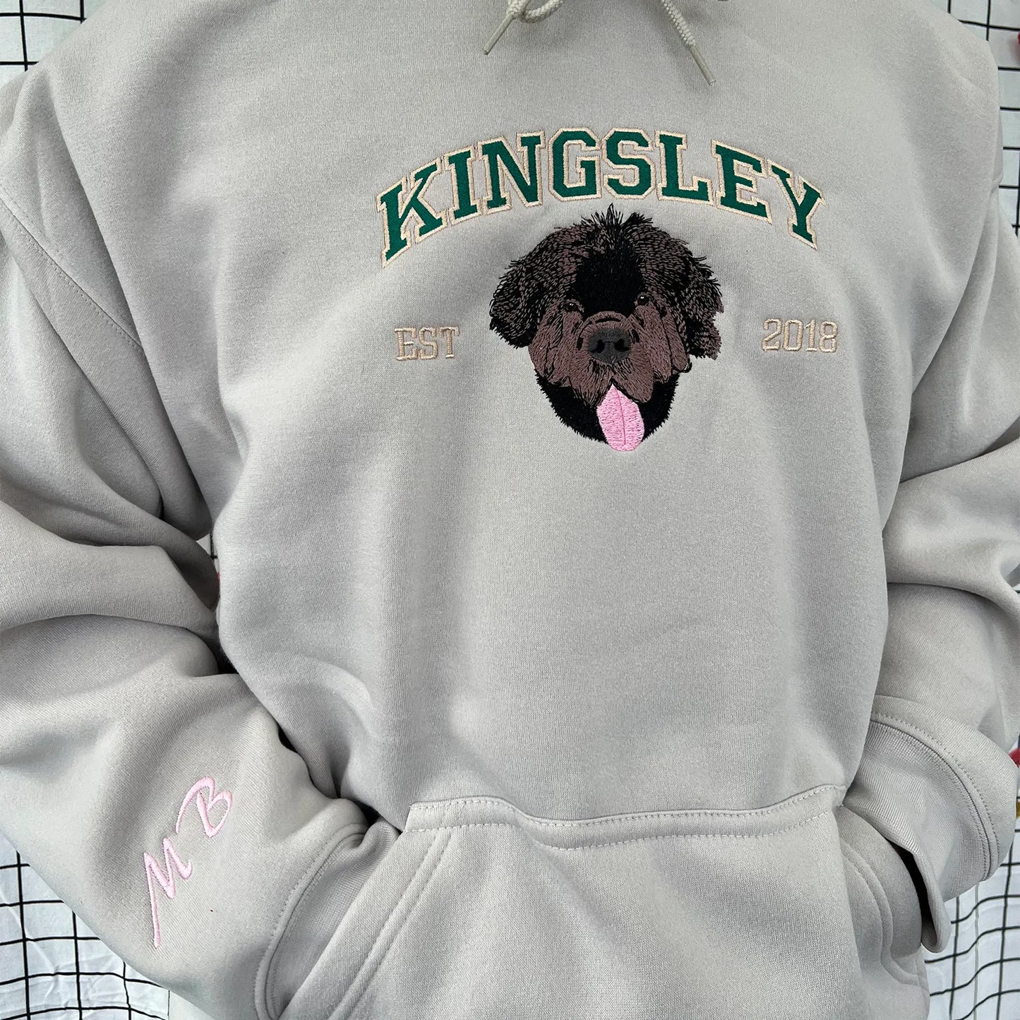 Embroidered Pet Portrait Hoodie - ORI258888 | Custom Dog & Cat Sweatshirt